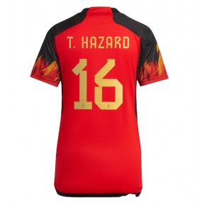 Belgia Thorgan Hazard #16 Koszulka Podstawowych Kobiety MŚ 2022 Krótki Rękaw